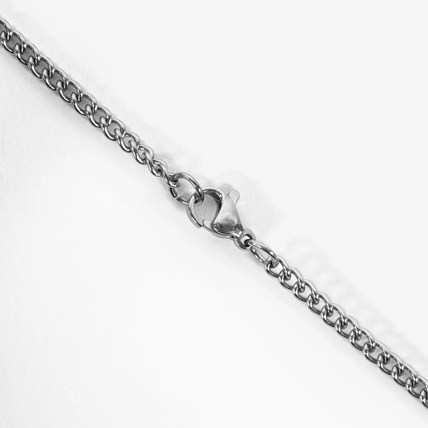 2 Number Pendant with Chain Necklace - Stainless Steel