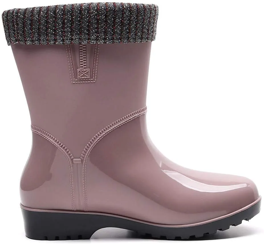AMDBEL Short Rain Boots for Women, Waterproof Garden Shoes, Women's Ankle Rain Boots Waterproof Chelsea Boots for Outdoor