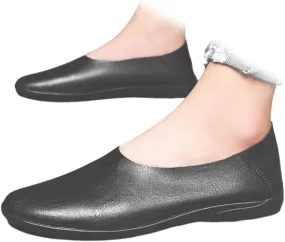 AUNTHUI Men's Leather Casual Loafers,Slip On Soft Comfortable Casual Flat Leather Shoes,Outdoor Walking Hiking Driving Shoes
