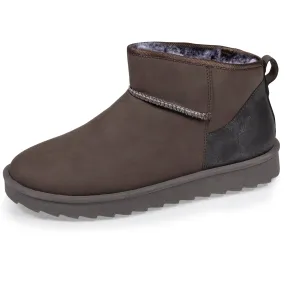 Bottines basses Femme imitation fourrure Gris