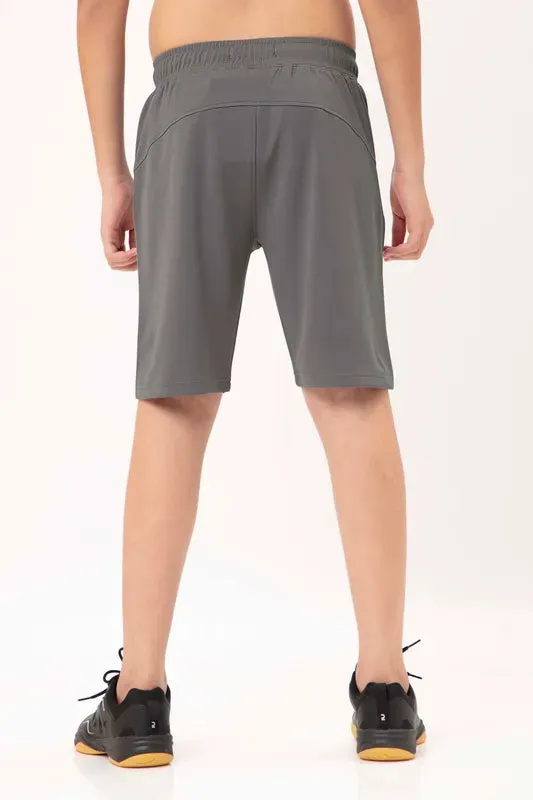 Boys Solid Slim Fit Shorts with TECHNO GUARD