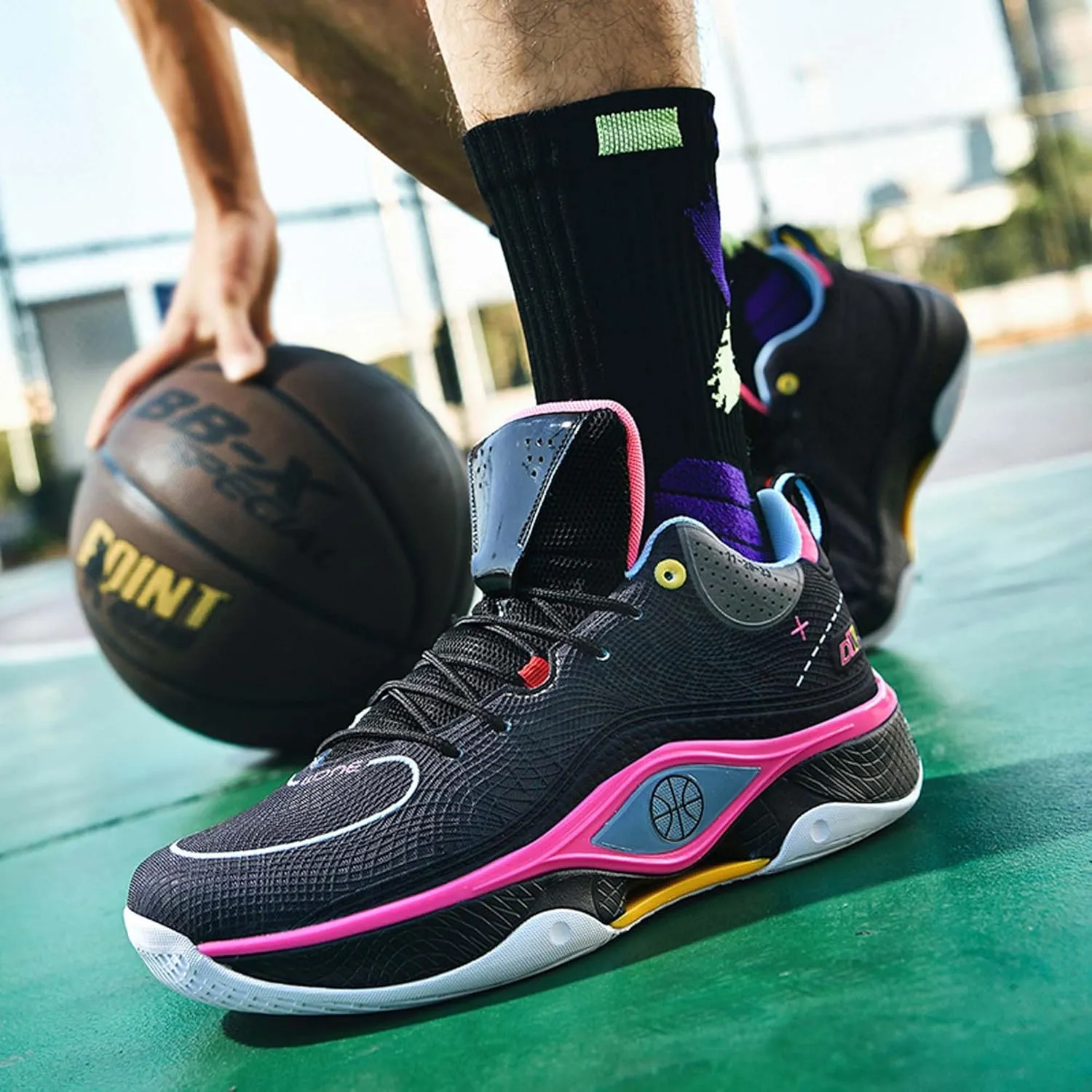Breathable Cushioning Youth Basketball Shoes Couple Fashion Sports Basketball Shoes