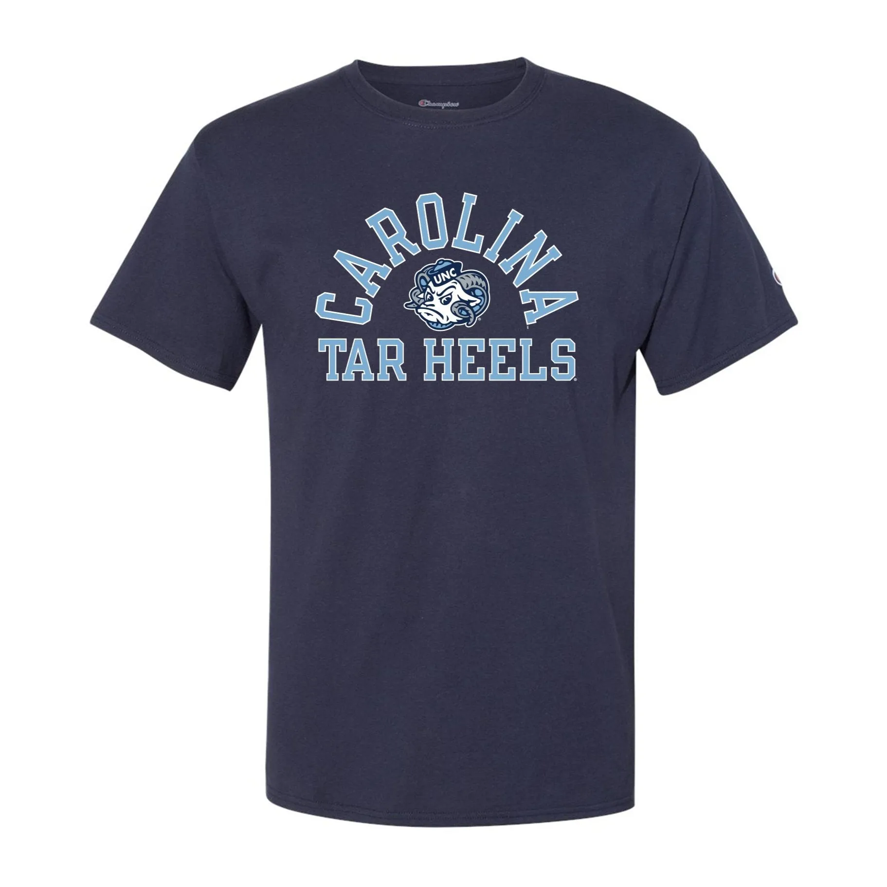 Carolina Tar Heels Rameses Logo Ringspun T-Shirt - Navy