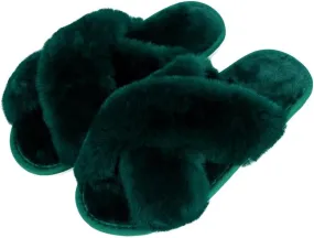 DOIOWN Women's Fuzzy Slippers Memory Foam Cute House Slippers Plush Fluffy Furry Open Toe Home Shoes Bridal Bridesmaid Gifts for Wedding