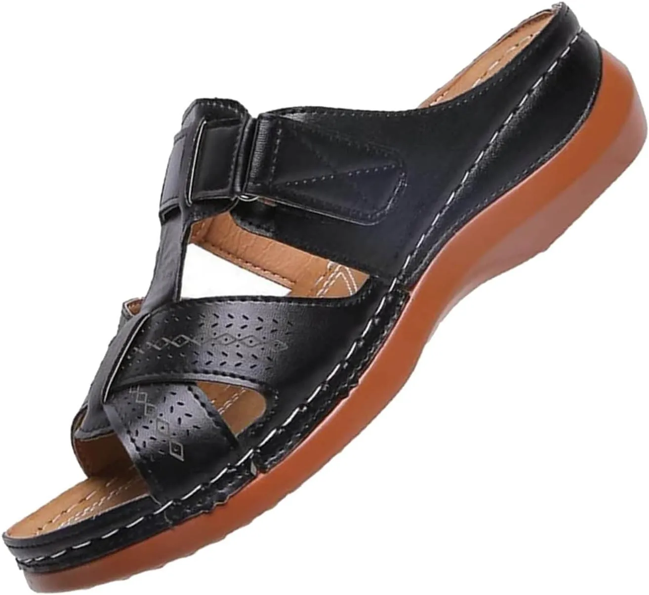 Fashion Wedge Sandals for Women Summer Beach Walking Cushion Sandals Breathable Casual Slides Sandal