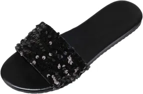 Flat Sandals Women Casual Slide Beach One Strap Open toe Falt Slip On Dressy Flat Sandals Flat Womens Sandals