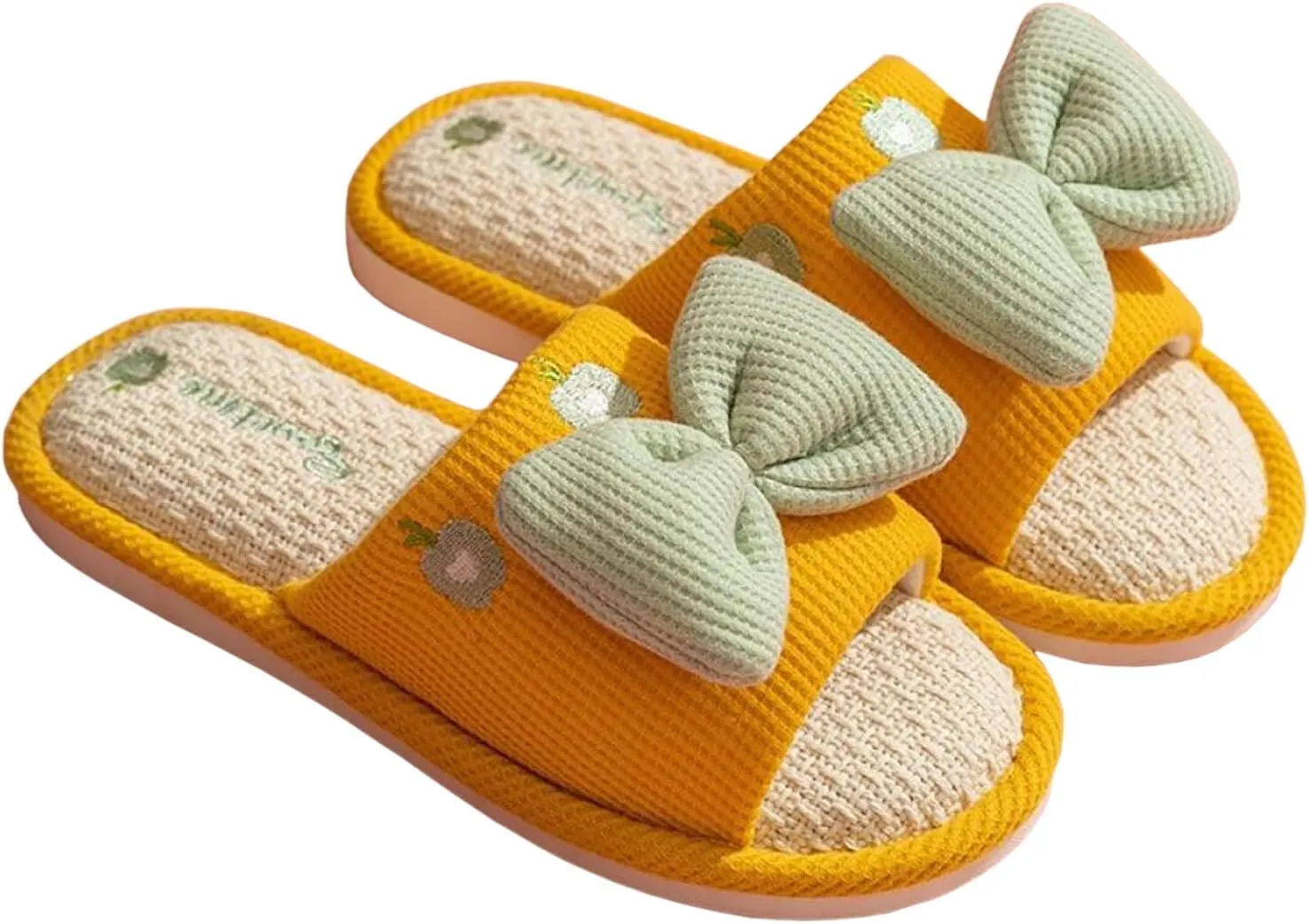 Gaolinci Cute Strawberry Slippers, Home Linen Slippers for Women