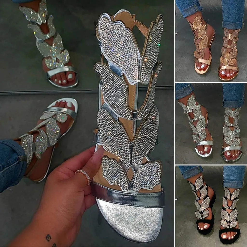 Gladiator Sandals for Women Flat,Women Gladiator Sandals Flat Summer Strappy Lace-Up Open Toe Knee High Flat Sandal