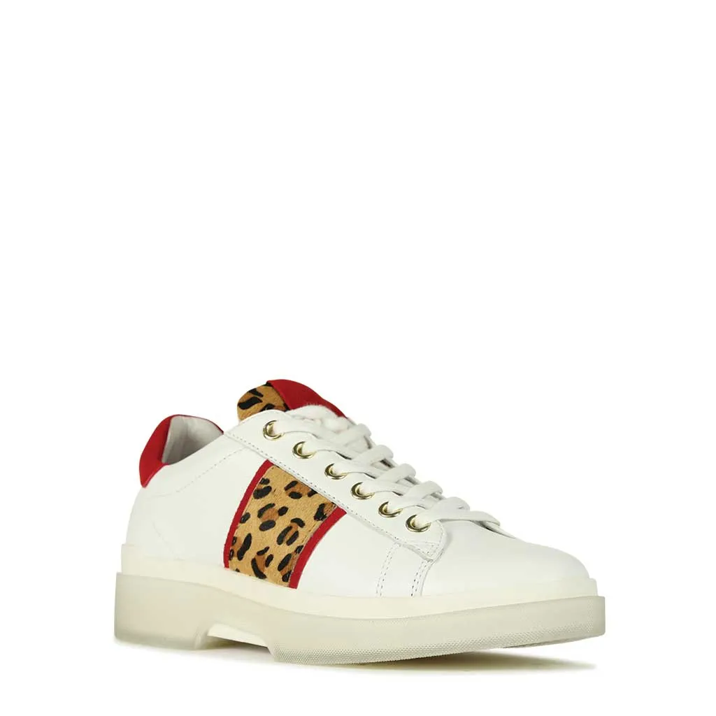 Grab Leather Sneakers Red