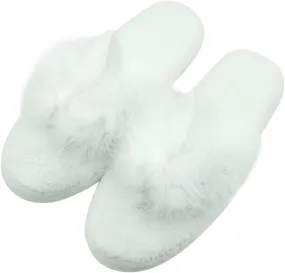 Home Slipper Women's Soft Fleece Indoor Non-Slip House Flip-Flops SPA Thong Slippers