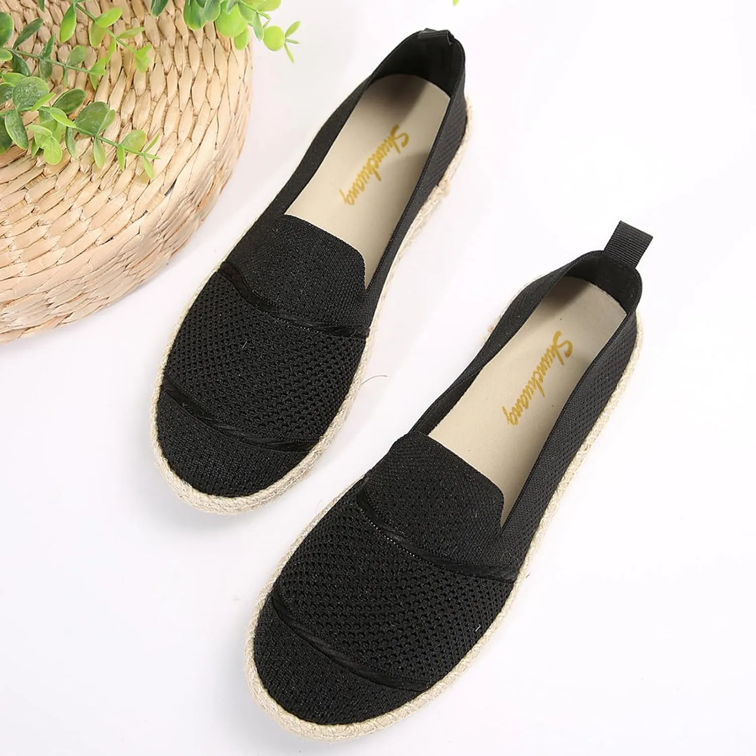 Ladies Slip on Loafer Shoes Womens Flats Dress Shoes Casual Comfortable Mesh Breathable Slip on Shoes Walking Sneakers