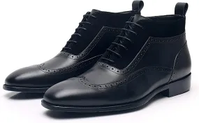 Leather Dress Shoes for Mens Leather Formal Casual Slip On Driving Shoes Business Men's Boat Casual Walking Shoes Handmade Moccasin Dress Shoes,Black,9.5US/44EU