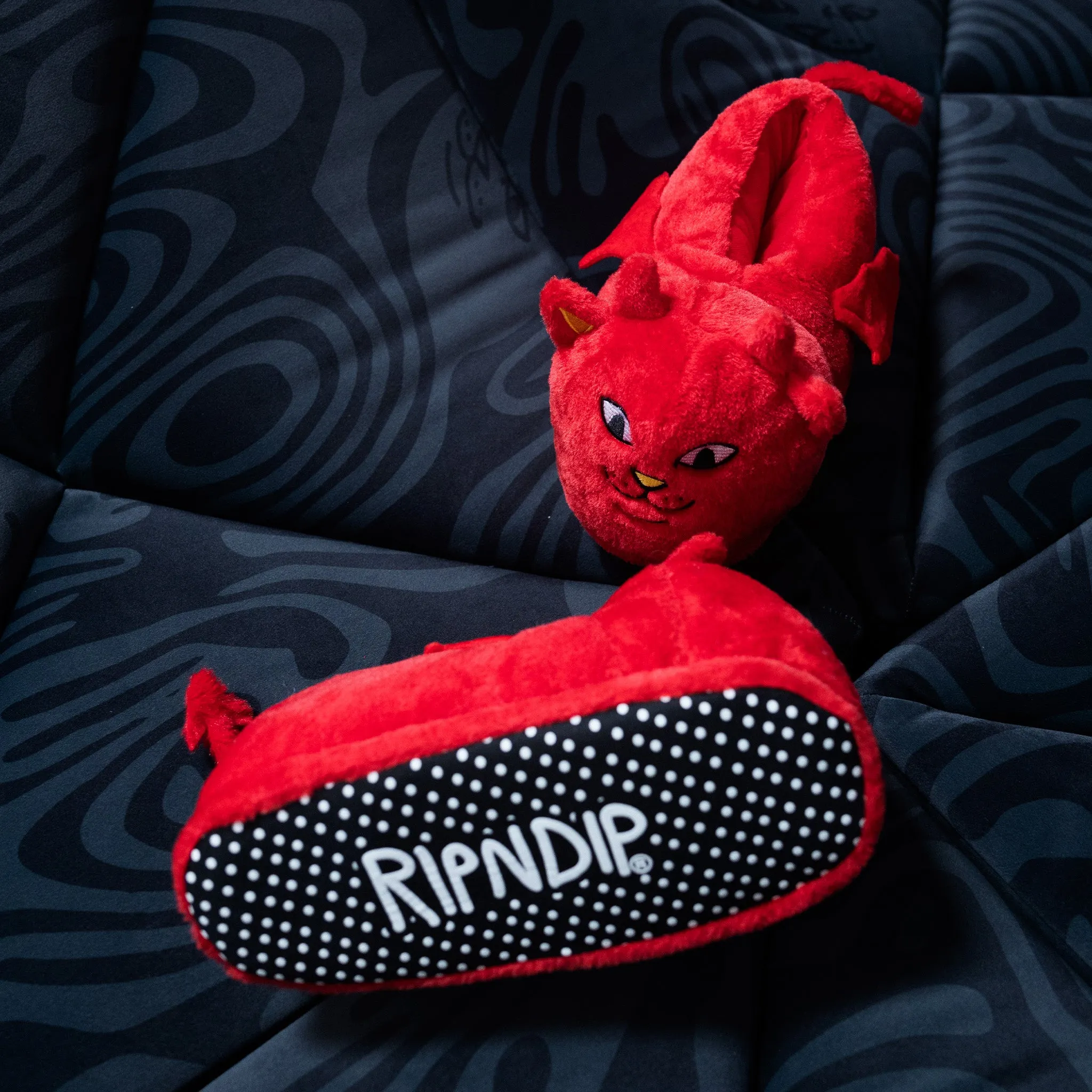 Lord Devil Plush Slippers (Red)