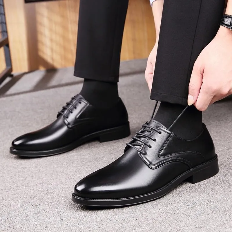 Men's Dress Shoes Classic Lace-up Formal Oxfords Shoes Patent Leather Formal Business Oxford Shoes