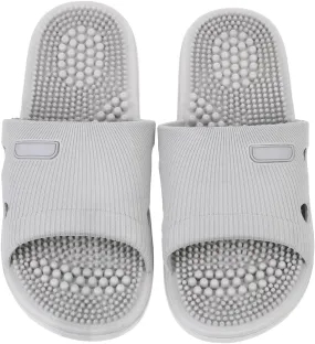Mens House Slippers Home Slippers Foot Massage Slippers Summer Home Non- Elastic Unisex Sandals for Shower Indoor (Light Grey, 40-41) Summer Sandals Home Slippers