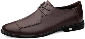 Men's Oxford Shoes Classic Leather Lace-Up Business & Wedding Dress Shoes