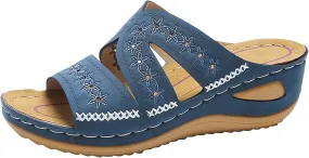 Orthopedic Sandals for Women Dressy Summer Comfortable Walking Sandals with Arch Support Platform Sandals Wedge Slides Shoes