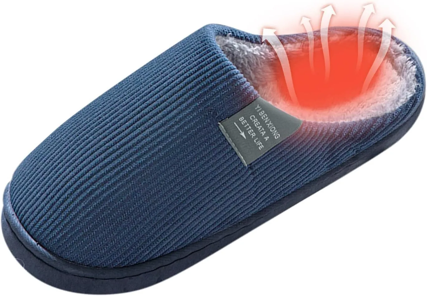 Soft Plush Slippers for Men Comfortable Memory Foam Slippers Fleece Lined Cotton Sock for Men Size 14
