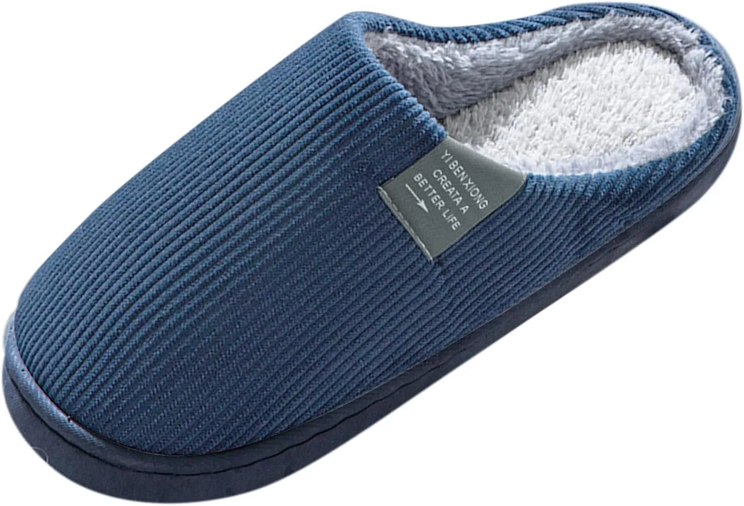 Soft Plush Slippers for Men Comfortable Memory Foam Slippers Fleece Lined Cotton Sock for Men Size 14