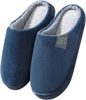 Soft Plush Slippers for Men Comfortable Memory Foam Slippers Fleece Lined Cotton Sock for Men Size 14