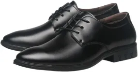 Stylish Retro Leather Dress Shoes for Men - Formal Business Oxford Wingtip Shoes