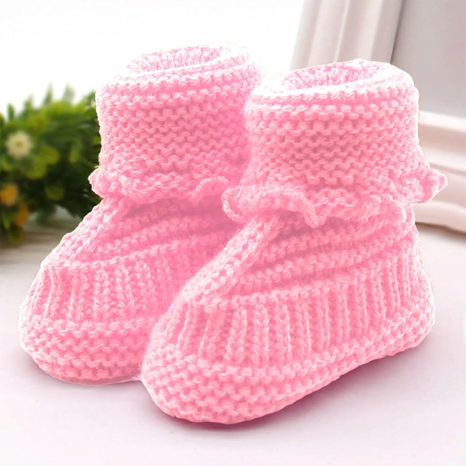 Toddler Crochet Booties Baby Infant Newborn Girls Boys Soft Boots Winter Slip On Indoor Sneaker Cozy Breathable Shoes