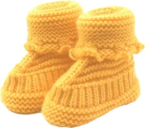 Toddler Crochet Booties Baby Infant Newborn Girls Boys Soft Boots Winter Slip On Indoor Sneaker Cozy Breathable Shoes