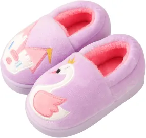 Toddler Slippers Boys Girls Little Kids House Slipper Cute Warm Soft Indoor Bedroom Shoes with Non-slip Sole