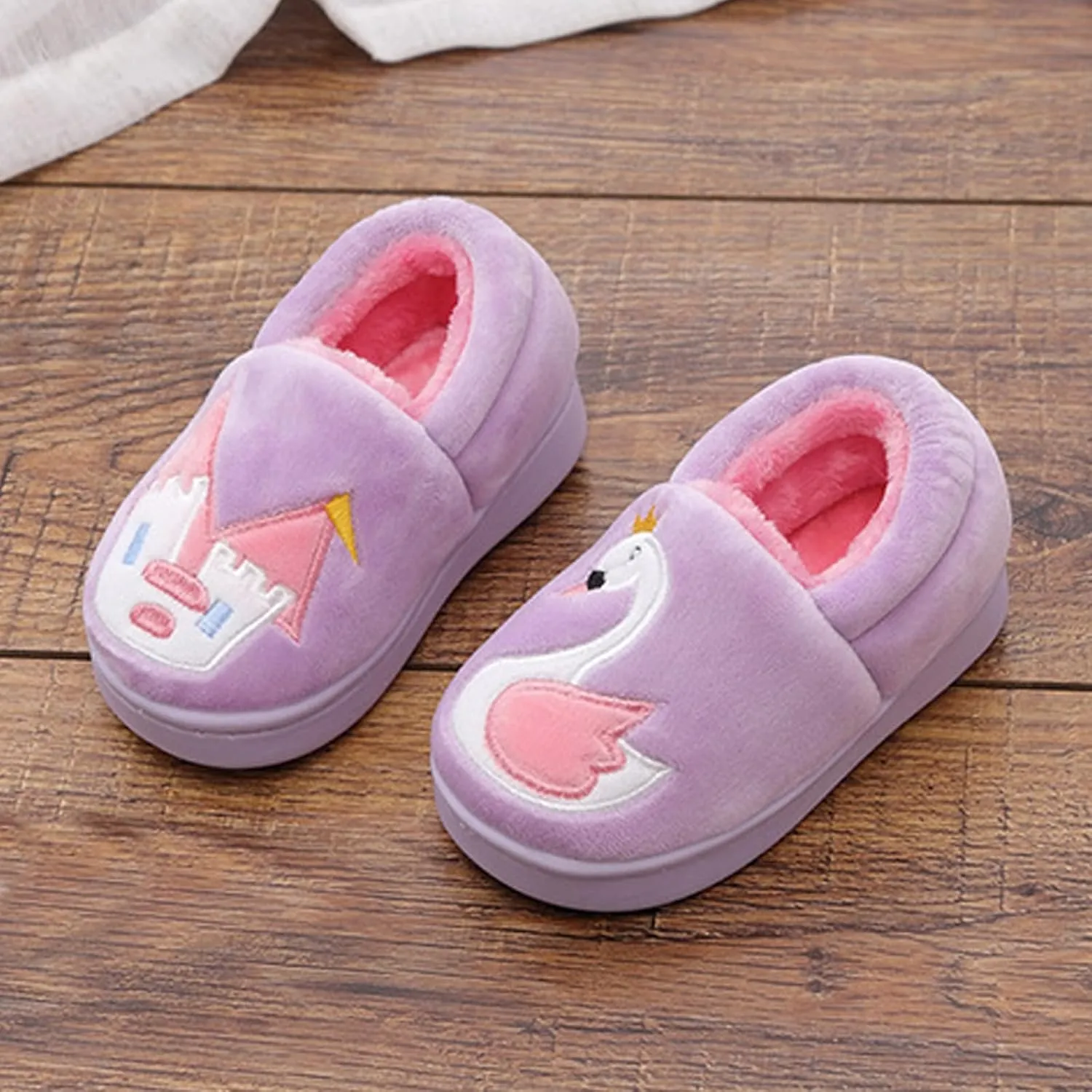 Toddler Slippers Boys Girls Little Kids House Slipper Cute Warm Soft Indoor Bedroom Shoes with Non-slip Sole