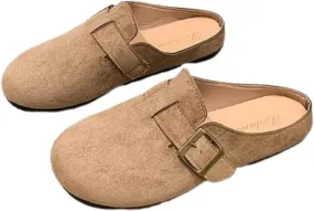 Vintage Slippers for Women Solid Color Lightweight Warm House Shoes Indoor Non-slip Outdoor Sandals