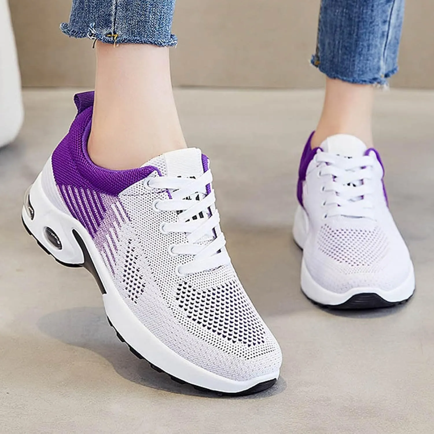 Women Orthopedic Sneakers Slip On Walking Shoes Air Running Shoes Non Slip Walking Sneakers Mesh Air Cushion Sneakers