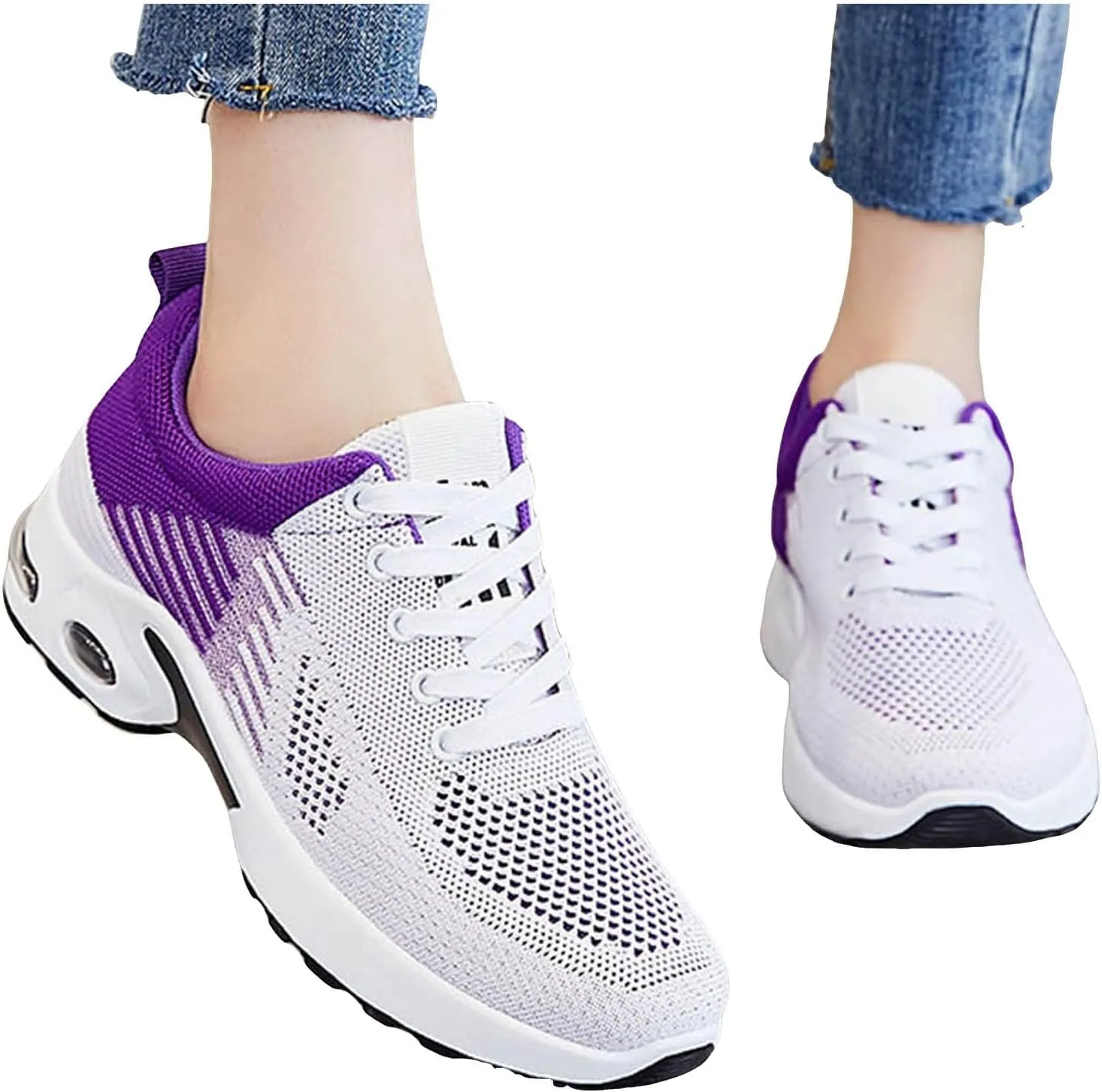 Women Orthopedic Sneakers Slip On Walking Shoes Air Running Shoes Non Slip Walking Sneakers Mesh Air Cushion Sneakers