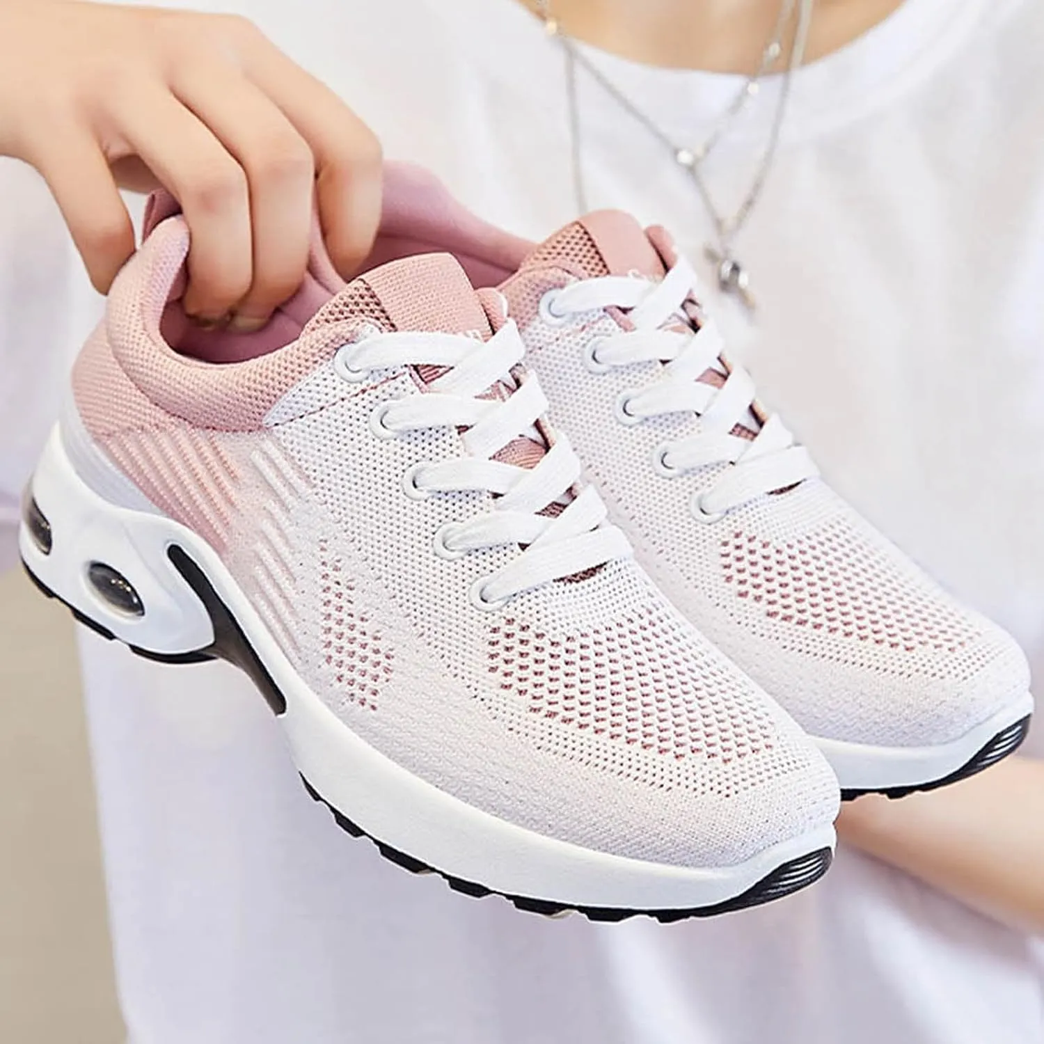 Women Orthopedic Sneakers Stylish Walking Shoes Non Slip Running Shoes Mesh Air Cushion Sneakers Comfortable Shoes