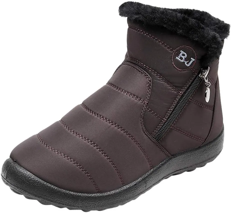 Women Winter Boots Waterproof Short Snow Boots Ladies Womens Snow Boots Winter Fur Lined Ankle Boot Snow Boot for Women Short Platform Boots Men Mens Snow Booties