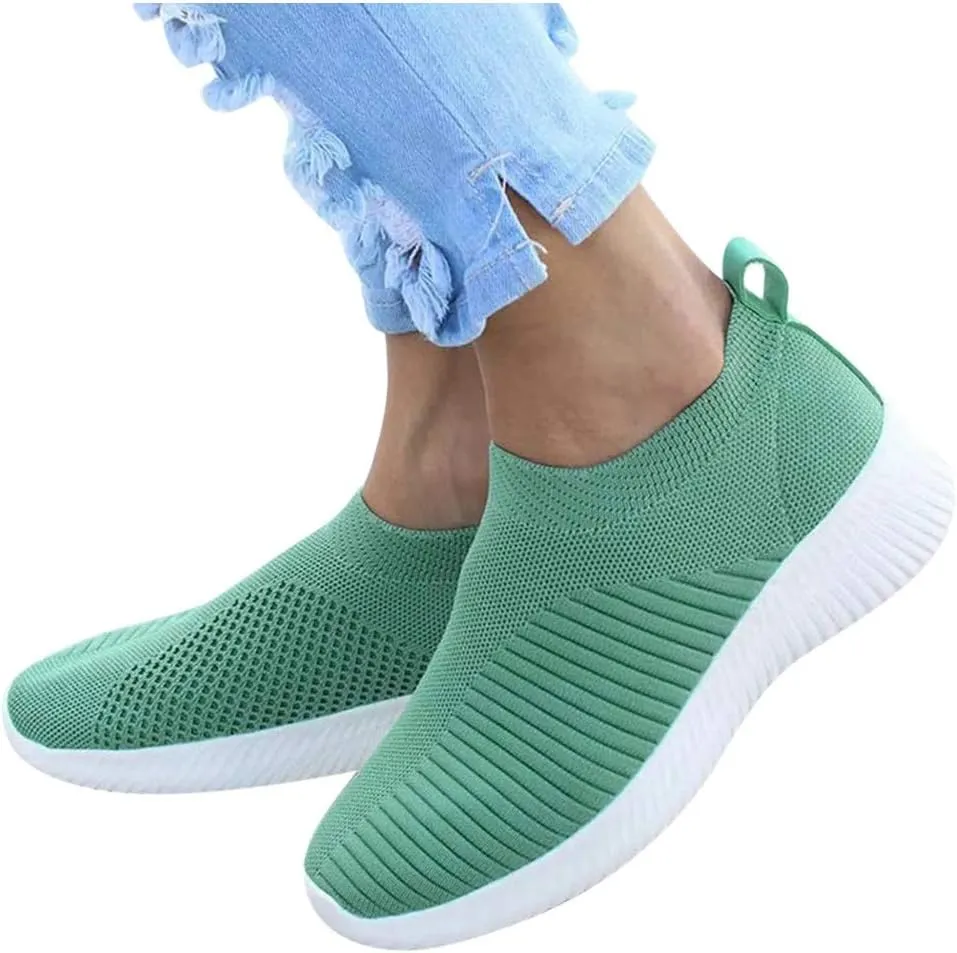 Women's Lightweight Slip On Walking Running Shoes Slip On Shoes Women Sports Casual Shoes for Fall Women's Fashion Sneakers Platform Tennis Shoe Trainers Shoe