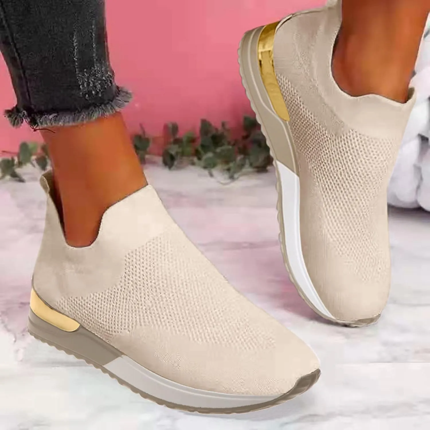 Women's Sneakers Wide Lightweight Work Slip Resistant Breathable Glitter Tennis Shoes Loafers with Arch Support for Women Gym Sneakers for Women