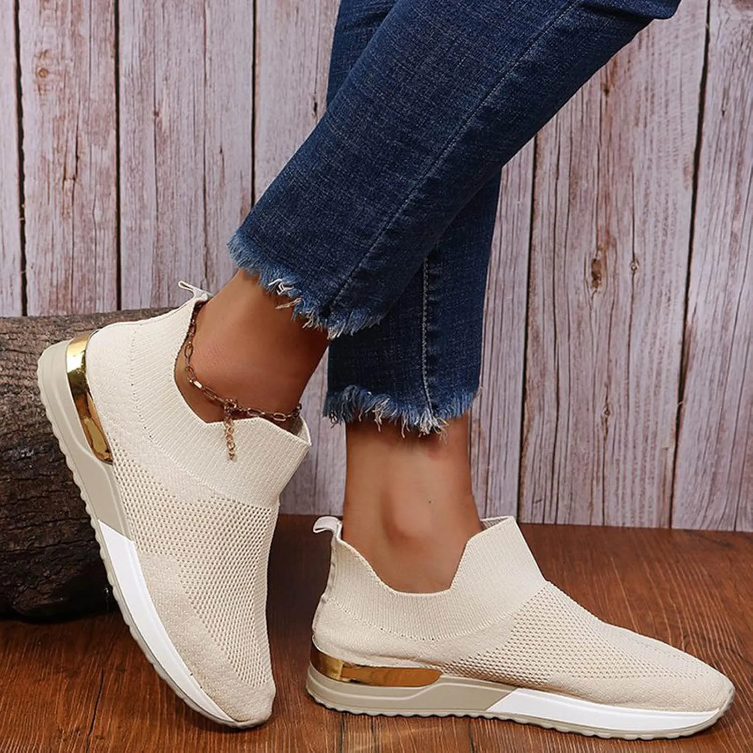 Women's Sneakers Wide Lightweight Work Slip Resistant Breathable Glitter Tennis Shoes Loafers with Arch Support for Women Gym Sneakers for Women