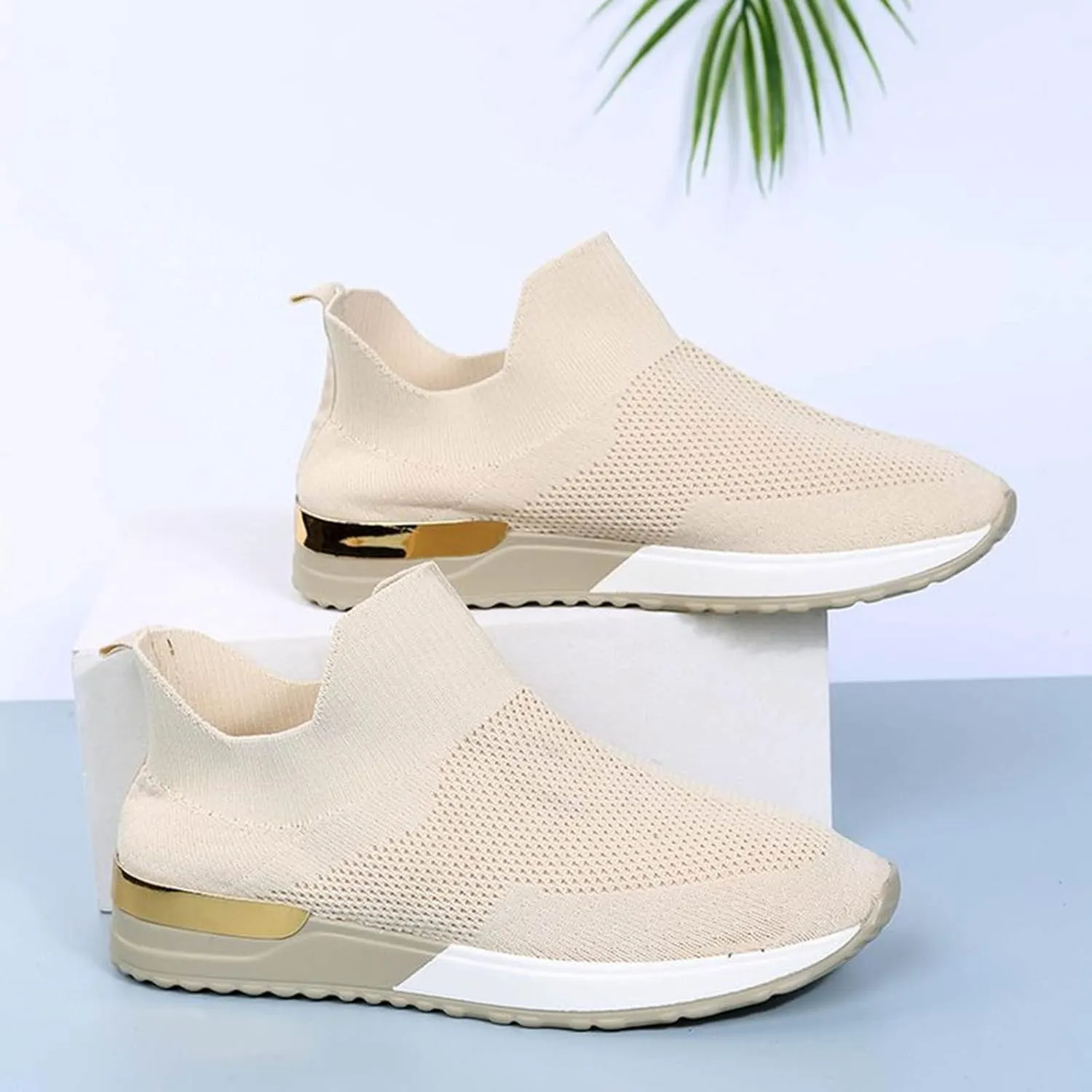 Women's Sneakers Wide Lightweight Work Slip Resistant Breathable Glitter Tennis Shoes Loafers with Arch Support for Women Gym Sneakers for Women