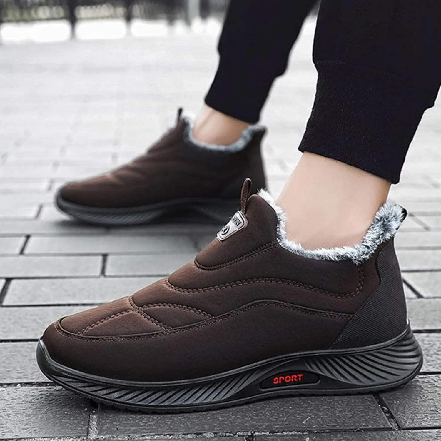 Womens Winter Snow Boots Waterproof Insulated Warm Ankle Booties Anti-Slip Slip On Walking Comfortable Outdoor Boot
