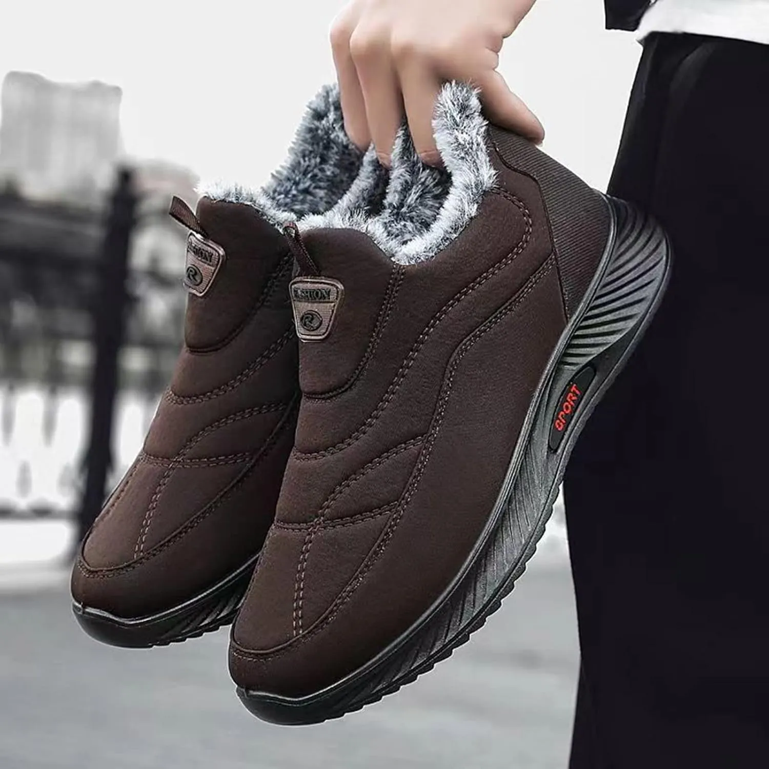 Womens Winter Snow Boots Waterproof Insulated Warm Ankle Booties Anti-Slip Slip On Walking Comfortable Outdoor Boot